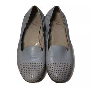 AGL studded gray loafer flats. Size 37.5.